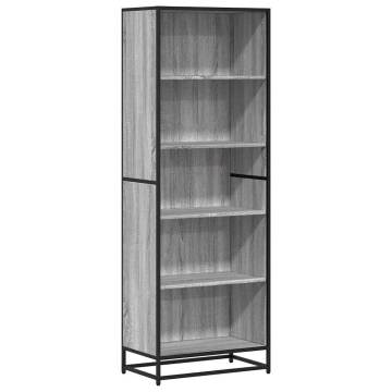  Bookcase Grey Sonoma 60x35x170.5 cm Engineered Wood