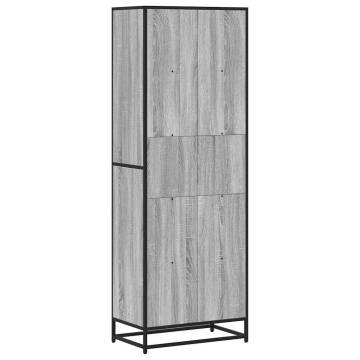  Bookcase Grey Sonoma 60x35x170.5 cm Engineered Wood