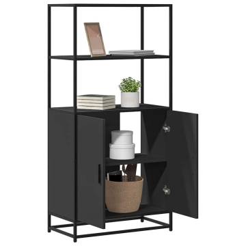  Highboard Black 68x35x139 cm Engineered Wood and Metal