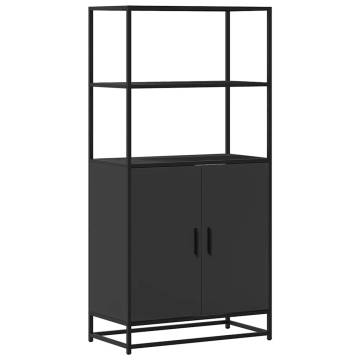  Highboard Black 68x35x139 cm Engineered Wood and Metal