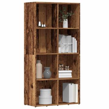  Book Cabinet Old Wood 66x30x130 cm Engineered Wood