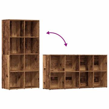  Book Cabinet Old Wood 66x30x130 cm Engineered Wood