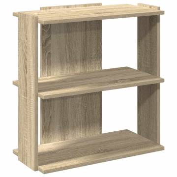  Bookcase 3-Tier Sonoma Oak 60x30x60 cm Engineered Wood