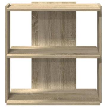  Bookcase 3-Tier Sonoma Oak 60x30x60 cm Engineered Wood