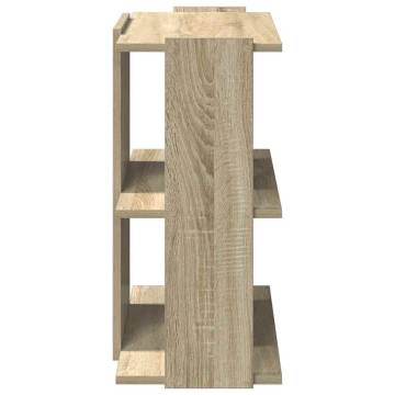  Bookcase 3-Tier Sonoma Oak 60x30x60 cm Engineered Wood