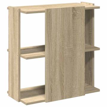  Bookcase 3-Tier Sonoma Oak 60x30x60 cm Engineered Wood