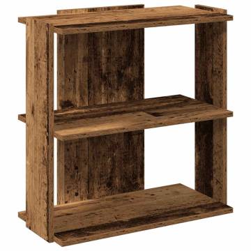  Bookcase 3-Tier Old Wood 60x30x60 cm Engineered Wood