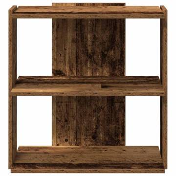  Bookcase 3-Tier Old Wood 60x30x60 cm Engineered Wood