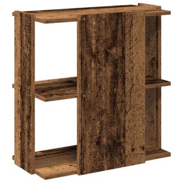  Bookcase 3-Tier Old Wood 60x30x60 cm Engineered Wood