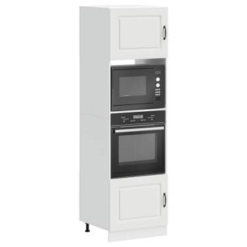  Oven Cabinets 2 pcs Lucca White Engineered Wood