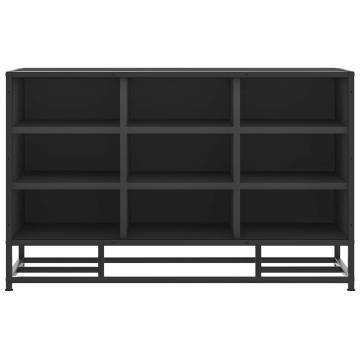  Shoe Bench Black 84x40x53.5 cm Engineered Wood and Metal