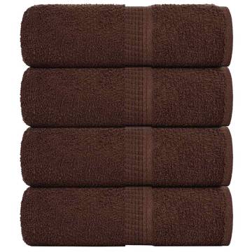  Soap Towels 4 pcs Brown 30x30 cm 360 gsm 100% Cotton