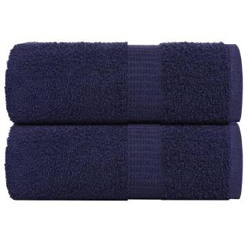  Guest Towels 2 pcs Navy Blue 30x50 cm 360 gsm 100% Cotton