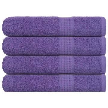  Sauna Towels 4 pcs Purple 80x200 cm 360 gsm 100% Cotton