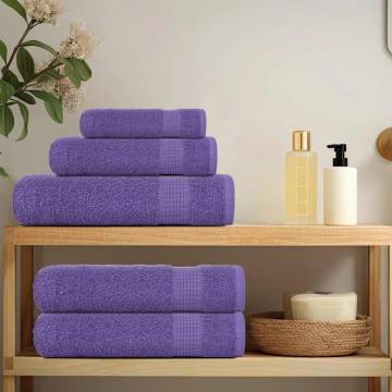  Sauna Towels 4 pcs Purple 80x200 cm 360 gsm 100% Cotton