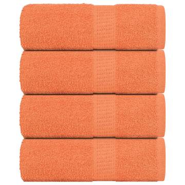  Soap Towels 4 pcs Orange 30x30 cm 360 gsm 100% Cotton