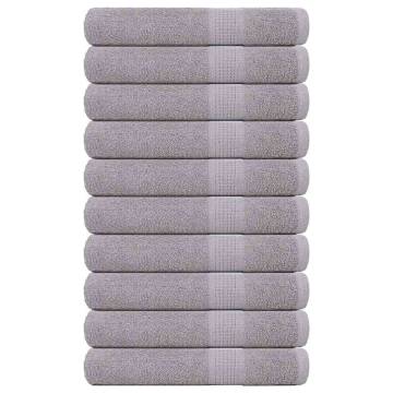  Sauna Towels 10 pcs Grey 80x200 cm 360 gsm 100% Cotton