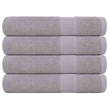  Towels 4 pcs Grey 100x200 cm 360 gsm 100% Cotton