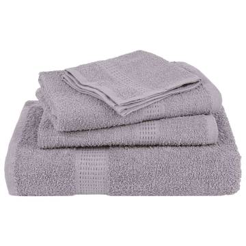  Towels 4 pcs Grey 100x200 cm 360 gsm 100% Cotton