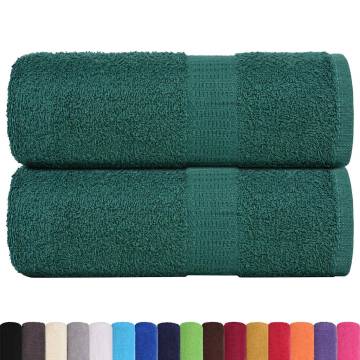  Soap Towels 2 pcs Green 30x30 cm 360 gsm 100% Cotton