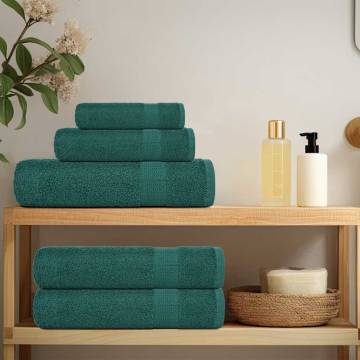  Soap Towels 2 pcs Green 30x30 cm 360 gsm 100% Cotton