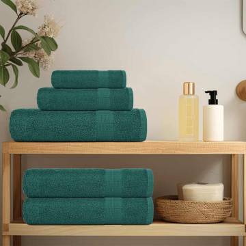  Hand Towels 4 pcs Green 50x100 cm 360 gsm 100% Cotton