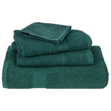  Hand Towels 4 pcs Green 50x100 cm 360 gsm 100% Cotton