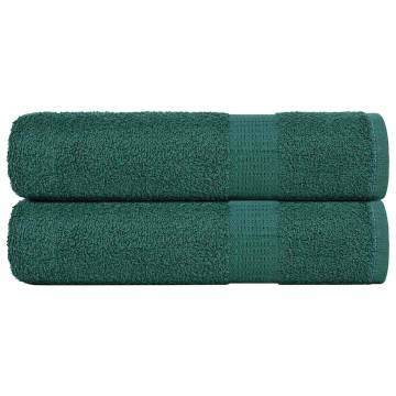  Shower Towels 2 pcs Green 70x140 cm 360 gsm 100% Cotton