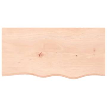 Bathroom Countertop 80x40x(2-6) cm Untreated Solid Wood