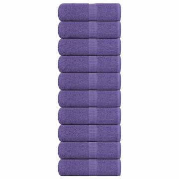  Soap Towels 10 pcs Purple 30x30 cm 360 gsm 100% Cotton