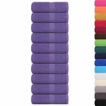  Soap Towels 10 pcs Purple 30x30 cm 360 gsm 100% Cotton