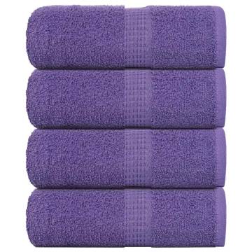  Guest Towels 4 pcs Purple 30x50 cm 360 gsm 100% Cotton