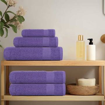  Shower Towels 10 pcs Purple 70x140 cm 360 gsm 100% Cotton