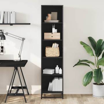  Book Cabinet Black 40x35x170.5 cm Engineered Wood