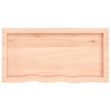 Bathroom Countertop 80x40x(2-6) cm Untreated Solid Wood