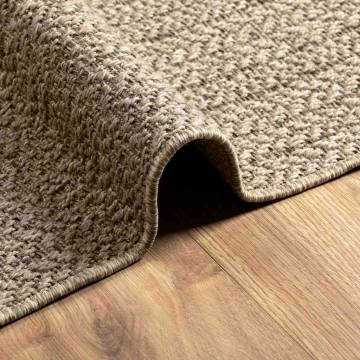  Rug ZIZUR Beige 200x200 cm Jute Look Indoor and Outdoor