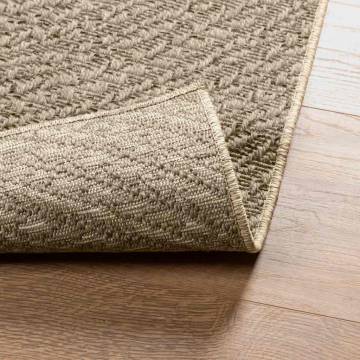  Rug ZIZUR Beige 100x200 cm Jute Look Indoor and Outdoor