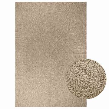  Rug ZIZUR Beige 200x290 cm Jute Look Indoor and Outdoor