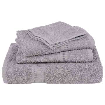  Towels 2 pcs Grey 100x200 cm 360 gsm 100% Cotton