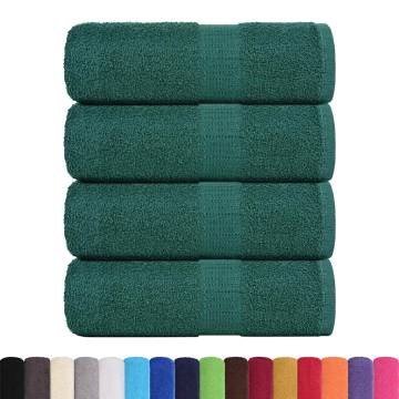  Soap Towels 4 pcs Green 30x30 cm 360 gsm 100% Cotton