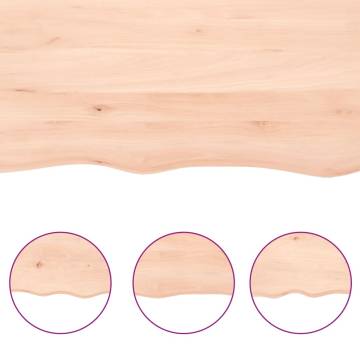 Bathroom Countertop 80x40x(2-6) cm Untreated Solid Wood