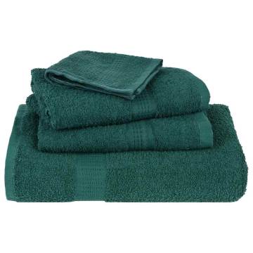  Hand Towels 10 pcs Green 50x100 cm 360 gsm 100% Cotton