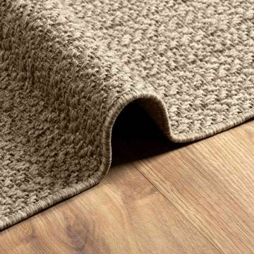  Rug ZIZUR Beige 80x250 cm Jute Look Indoor and Outdoor