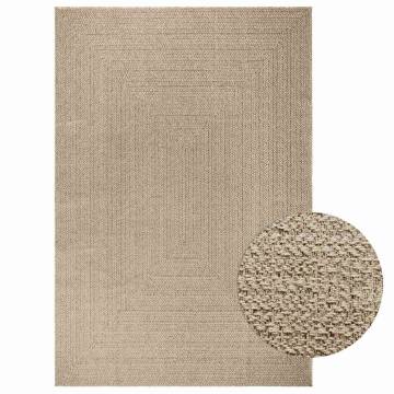  Rug ZIZUR Beige 200x290 cm Jute Look Indoor and Outdoor