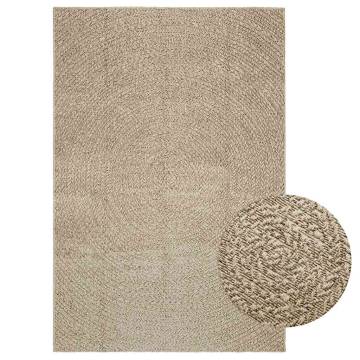  Rug ZIZUR Beige 140x200 cm Jute Look Indoor and Outdoor