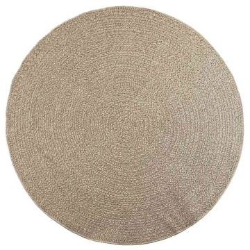  Rug ZIZUR Beige Ø 200 cm Jute Look Indoor and Outdoor