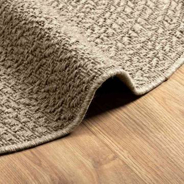  Rug ZIZUR Beige Ø 200 cm Jute Look Indoor and Outdoor