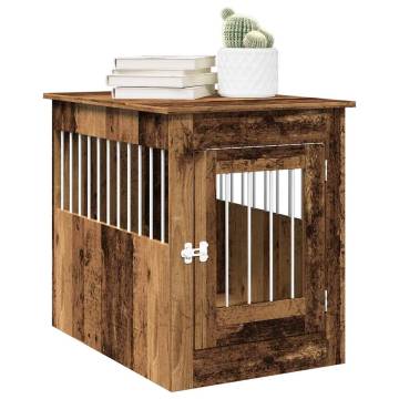  Dog Crate Furniture Old Wood 55x80x68 cm Engineered Wood