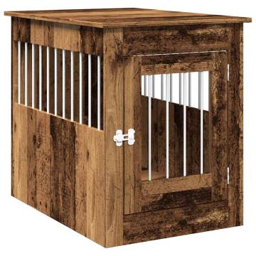  Dog Crate Furniture Old Wood 55x80x68 cm Engineered Wood