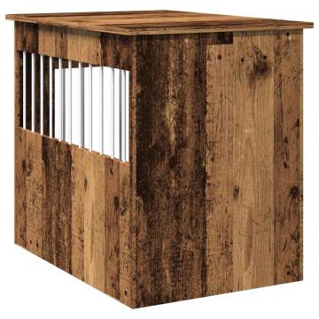  Dog Crate Furniture Old Wood 55x80x68 cm Engineered Wood